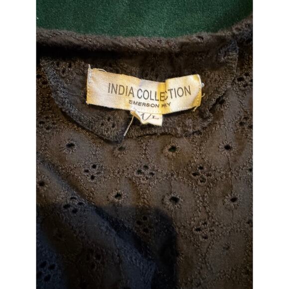 INDIA COLLECTION BY EMMERSON FRY Angel Dress-Black Eyelet Cotton Size M/L - Picture 5 of 7